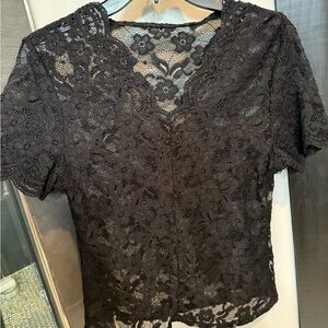 Elegant Black Lace Top